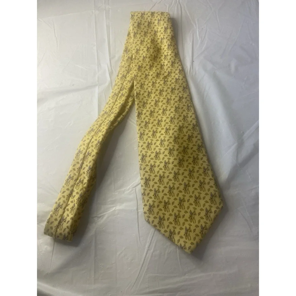 Men's Vineyard Vines Custom Collection- Polo Horse‎ Design-100% Silk Neck Tie